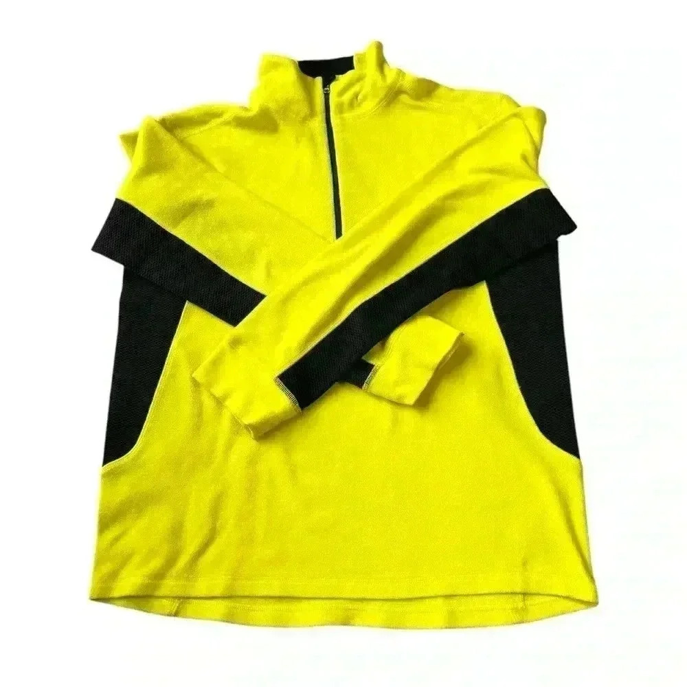 RLX CLS‎ Women  Bright  Yellow Quarter-Zip Pullover (Size M) $148